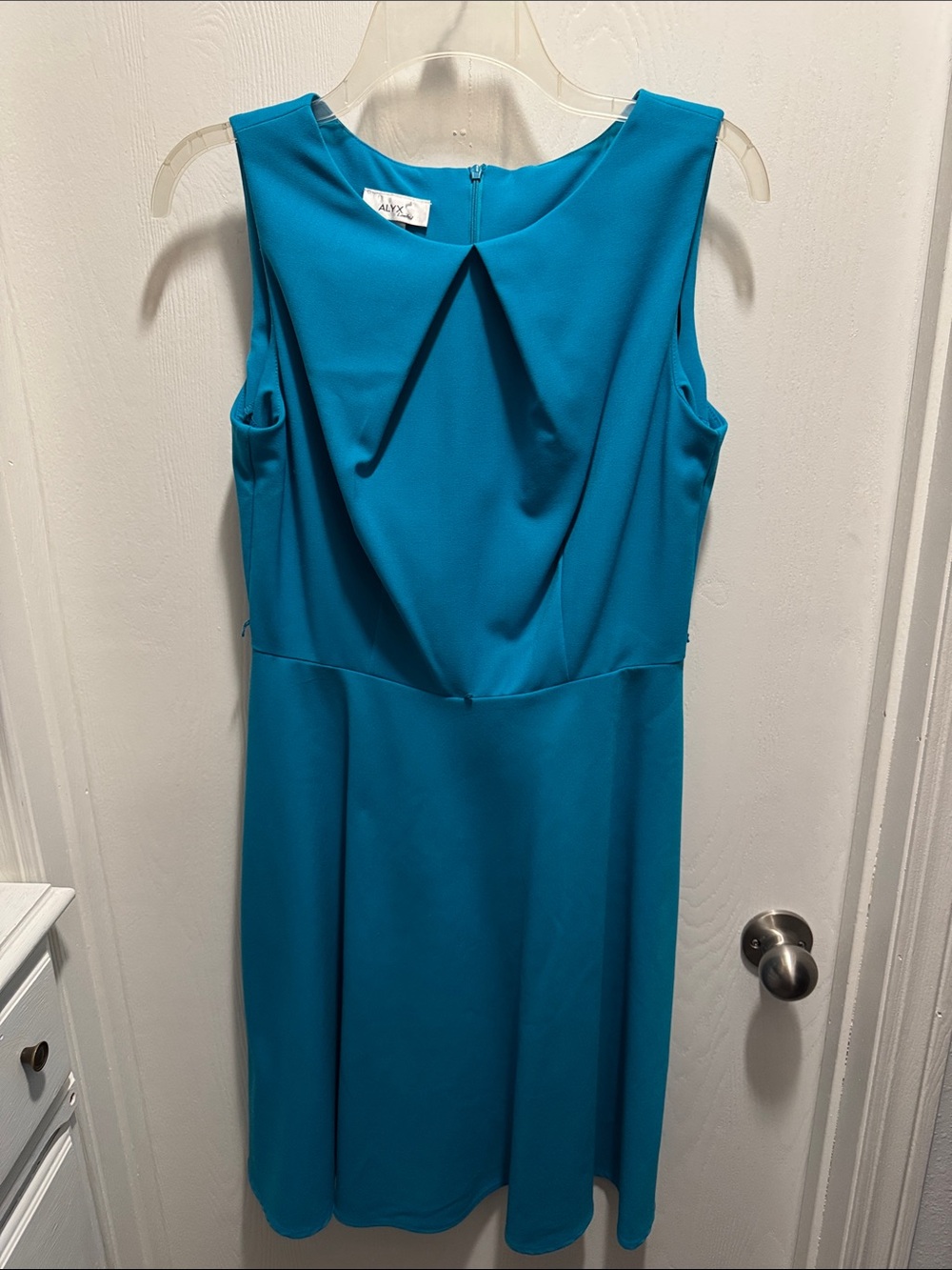 Alyx Teal Fit and Flare Midi Dress